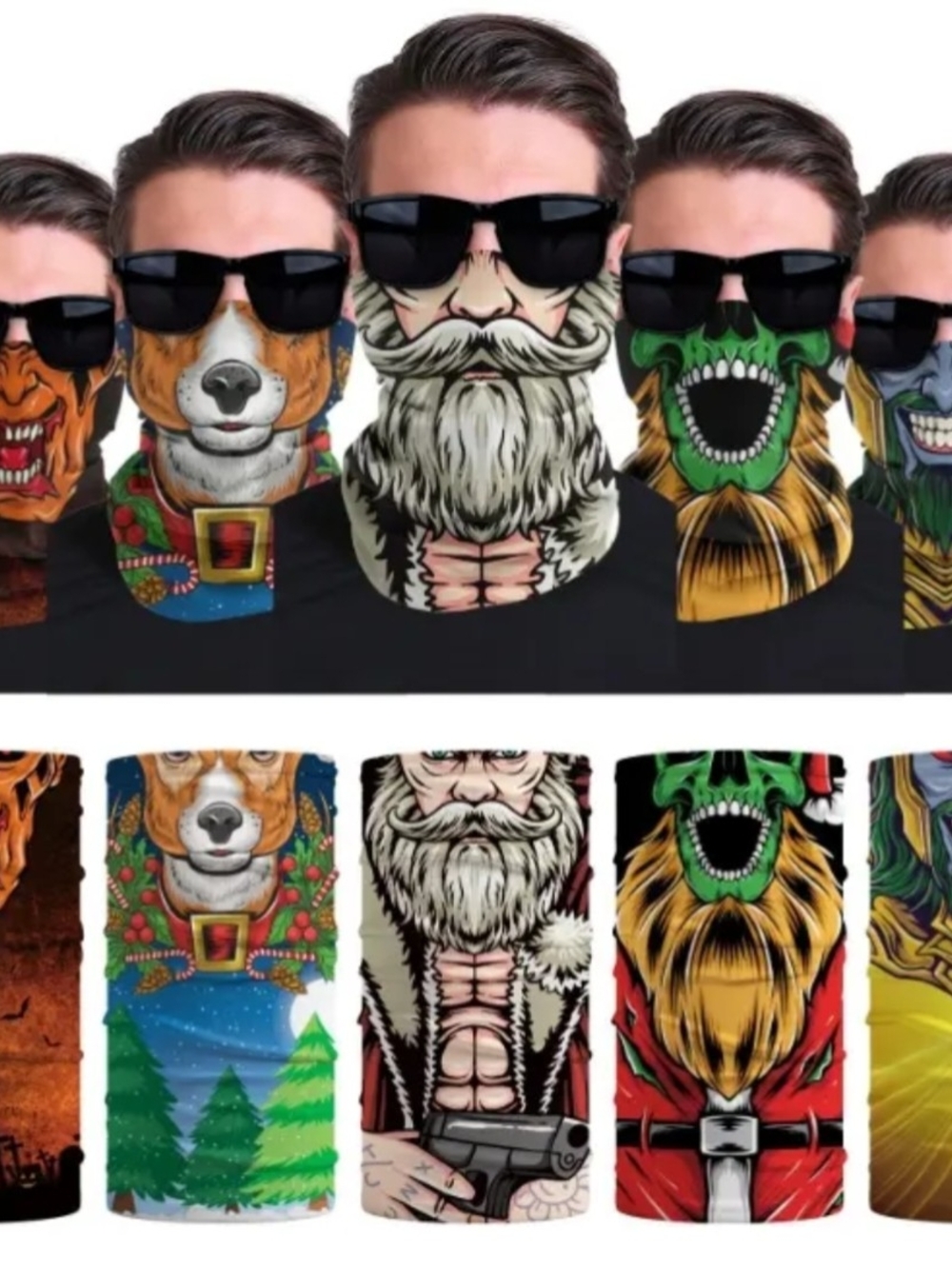 Men's Multicolor Graphic Face Gaiter